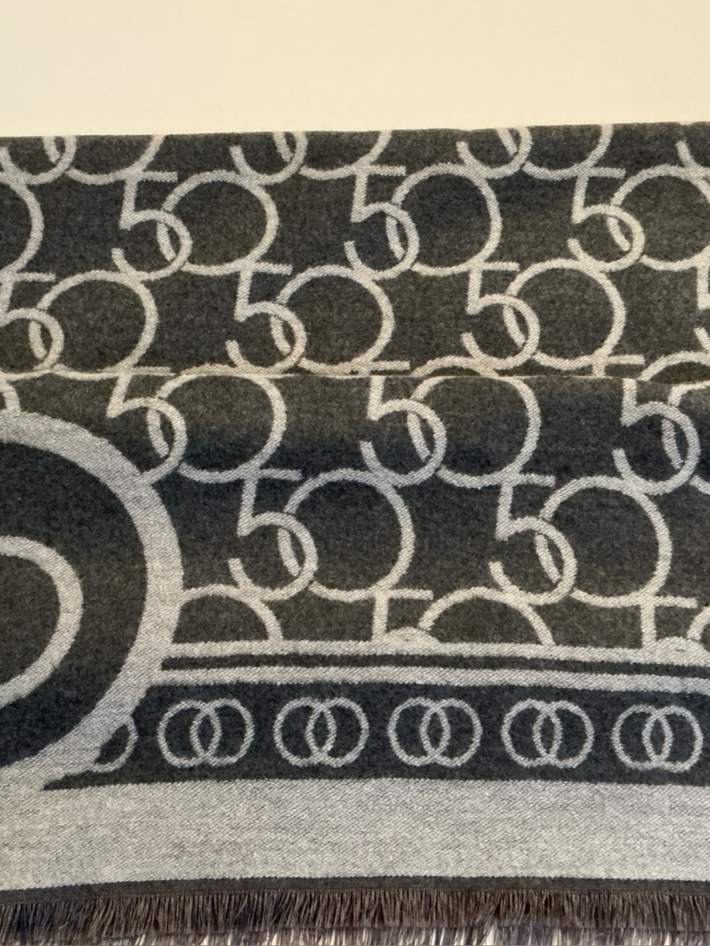 Bloomingdale’s NY 50th Anniversary Scarf Grey Silver